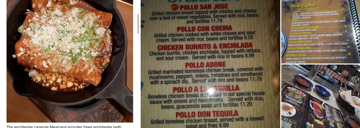 Don Tequila Bar & Grill Menu