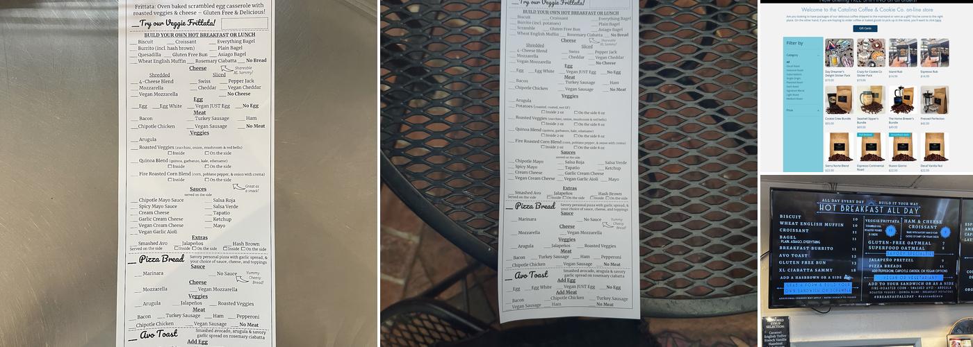 Catalina Coffee & Cookie Co Menu