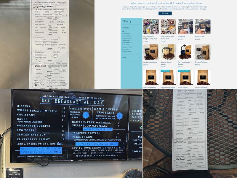 Catalina Coffee & Cookie Co Menu