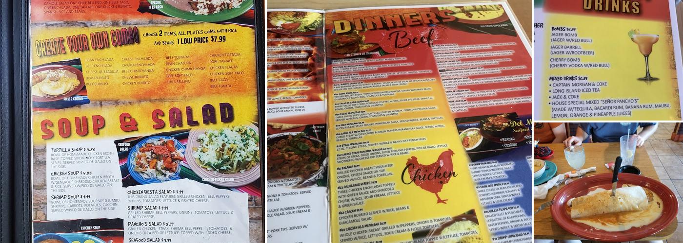 Señor Pancho's Menu