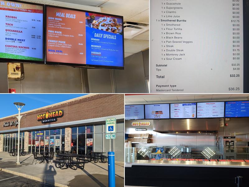 Hot Head Burritos Menu