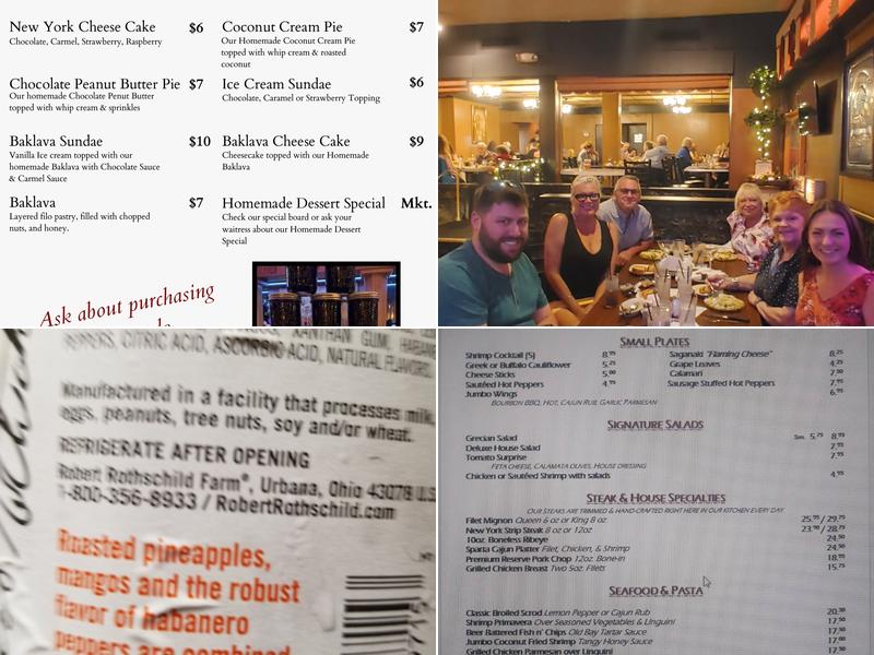 Sparta Steak House & Lounge Menu