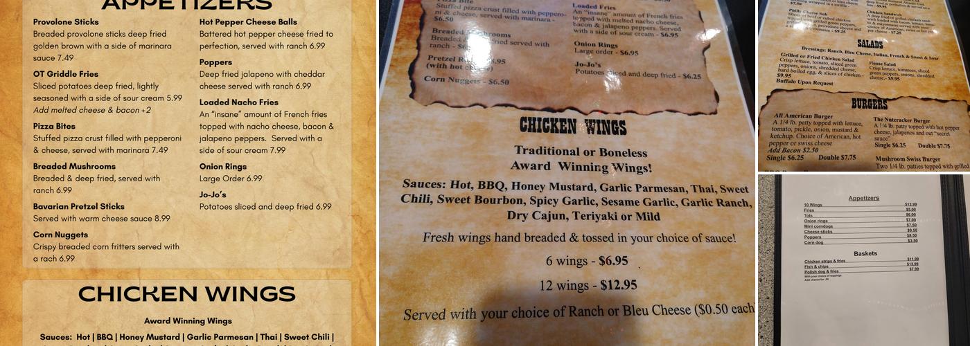 Old Timers Bar & Griddle Menu