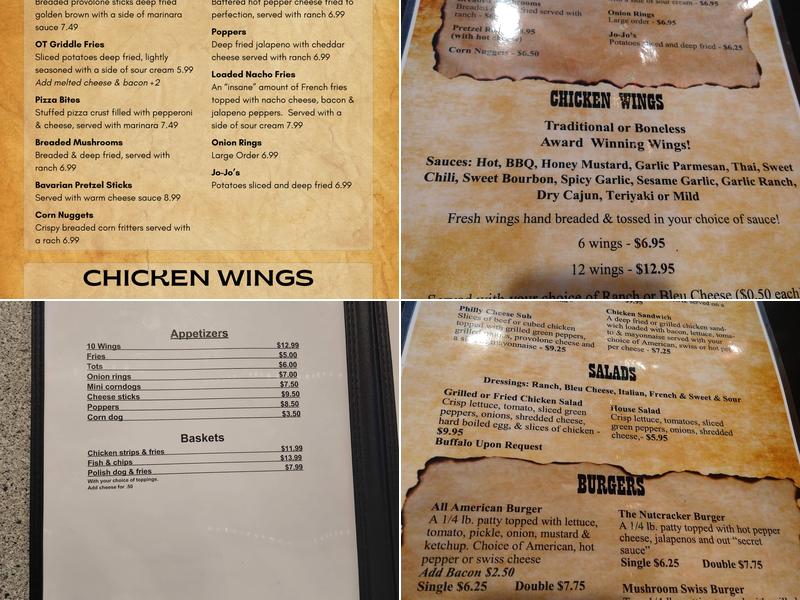 Old Timers Bar & Griddle Menu