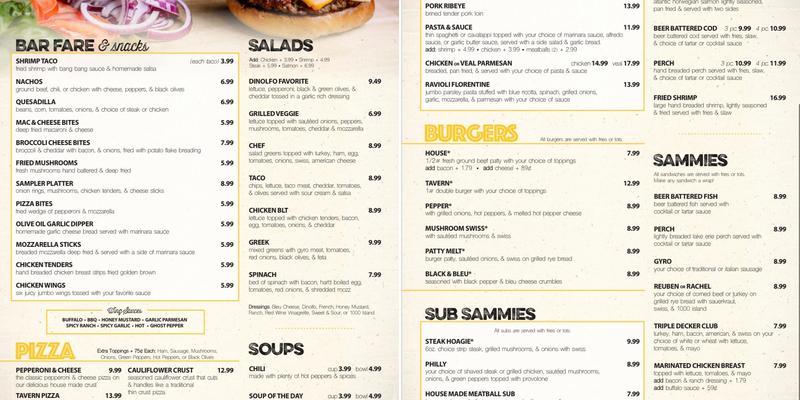 Krocker's Bar and Grill Menu