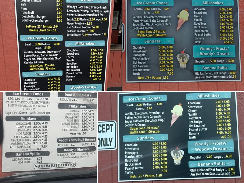 Woody's Menu