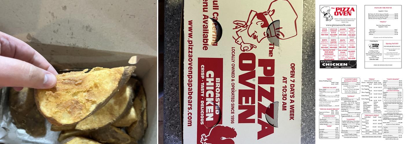 Pizza Oven Menu