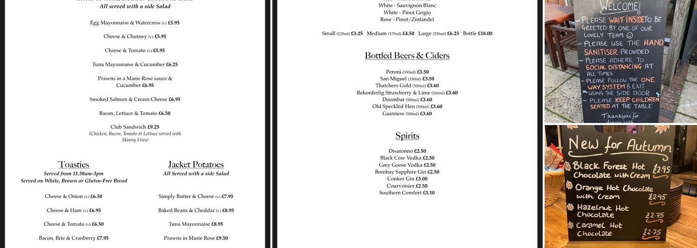 The Stableyard Restaurant Menu