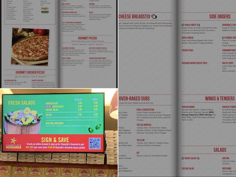 Chanello's Pizza #14 Chesapeake Square Menu