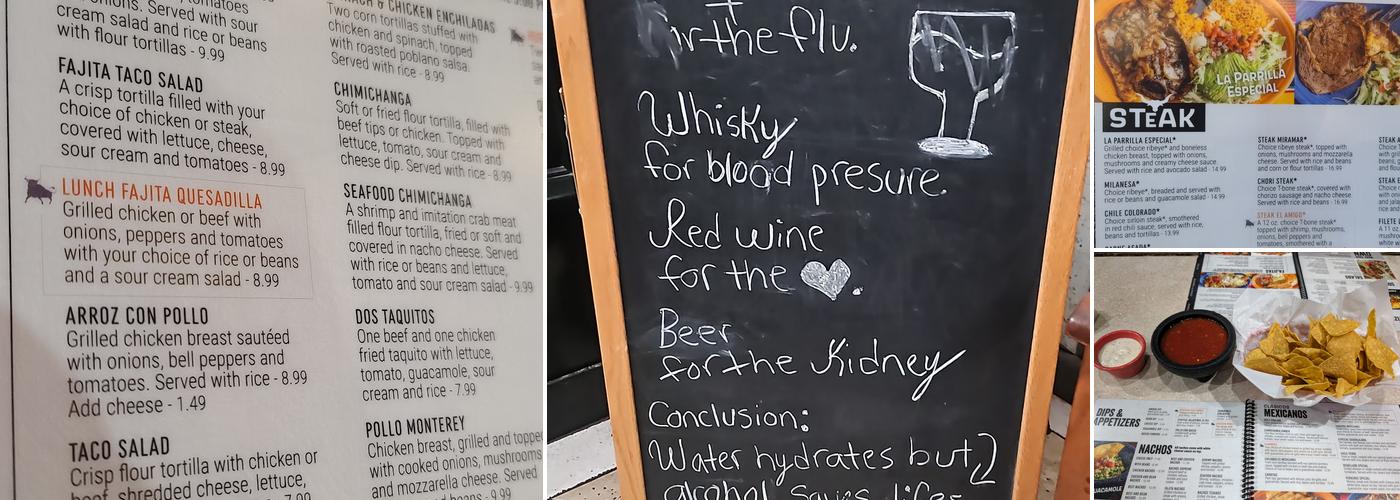 La Parrilla Mexican Grill Menu