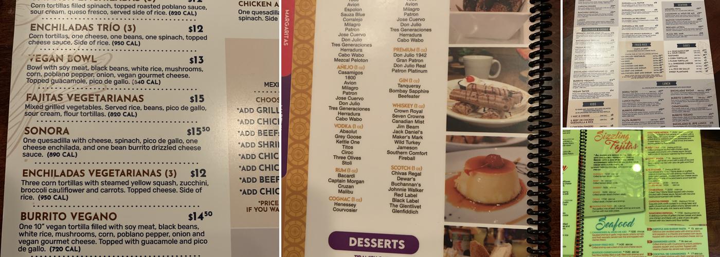 Plaza Azteca · Gaviotas Menu