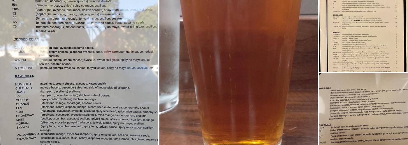 Aonami Sustainable Sushi Menu