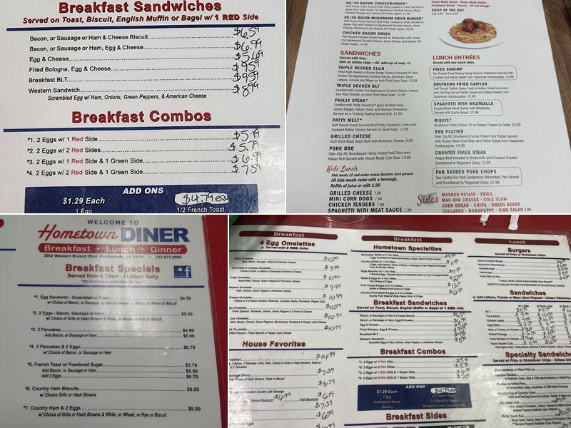 Hometown Diner Menu