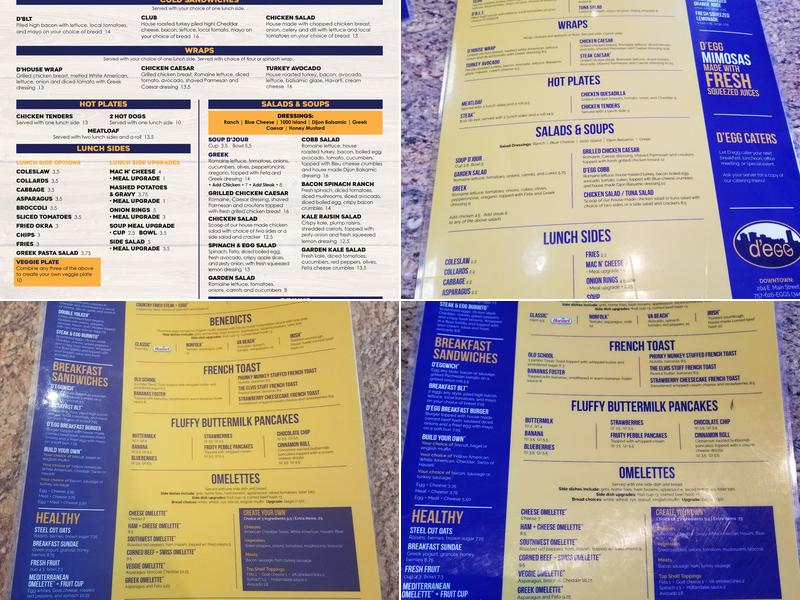 D'Egg West Menu