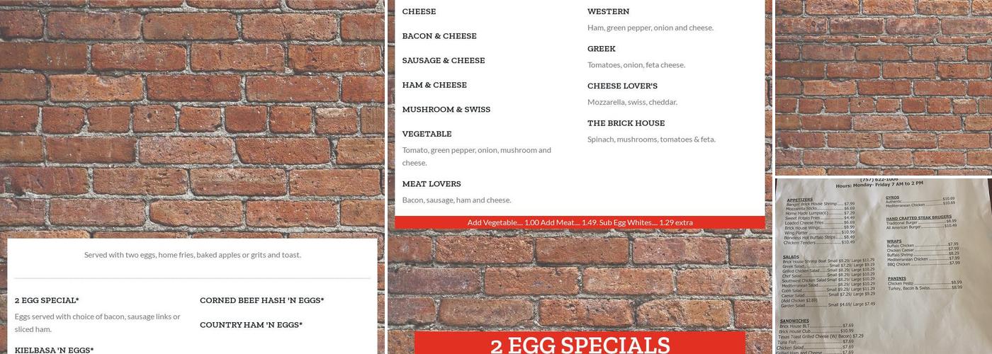 Brickhouse Diner Menu