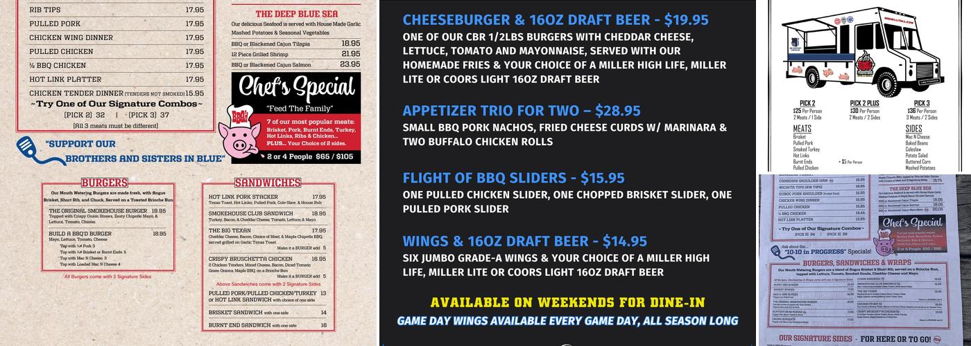 BBQ'd Productions Menu