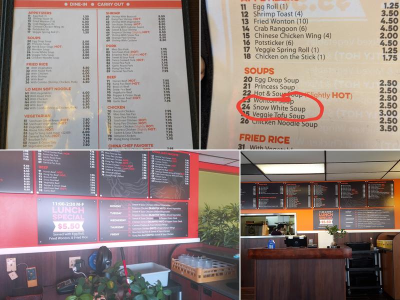 China Chef Menu