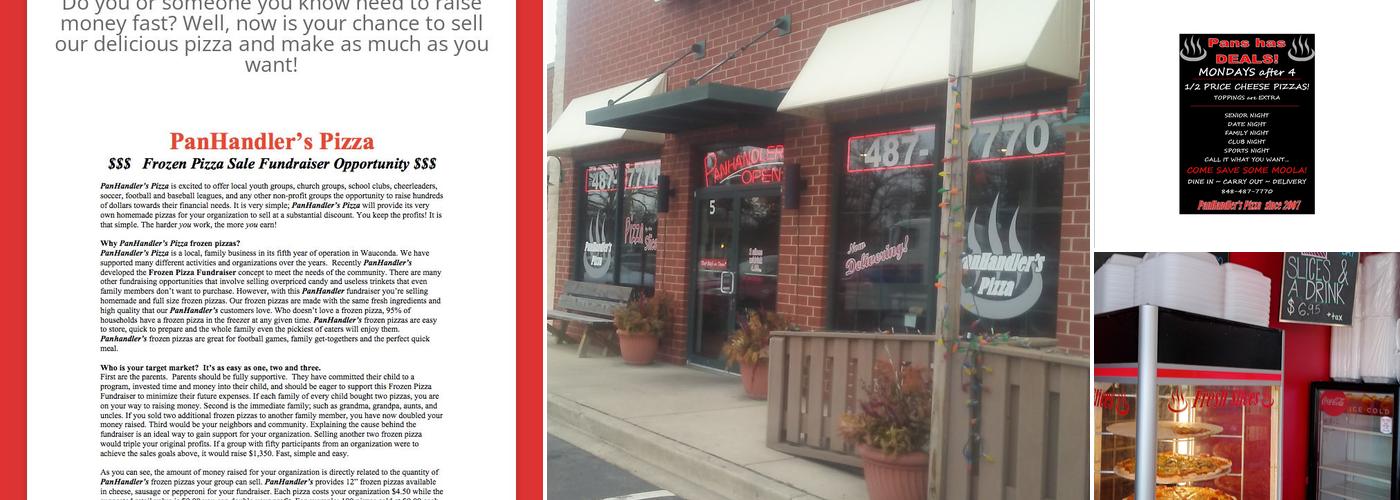 Panhandler's Pizza Menu