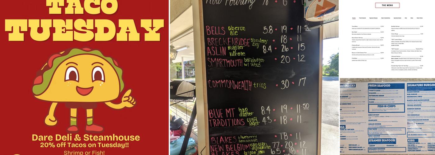 Dare Deli & Steamhouse Menu