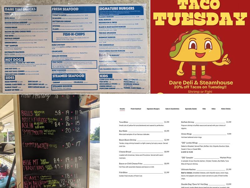 Dare Deli & Steamhouse Menu