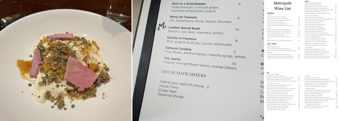 Metropole Menu