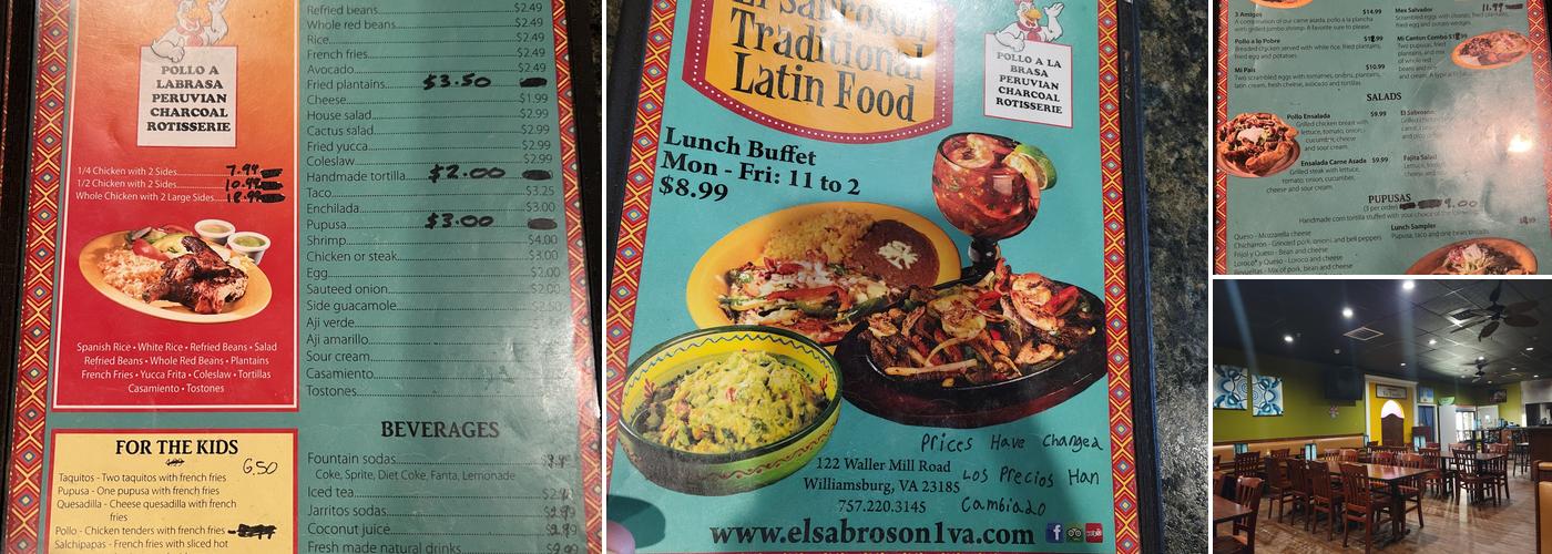 El Sabroson Menu