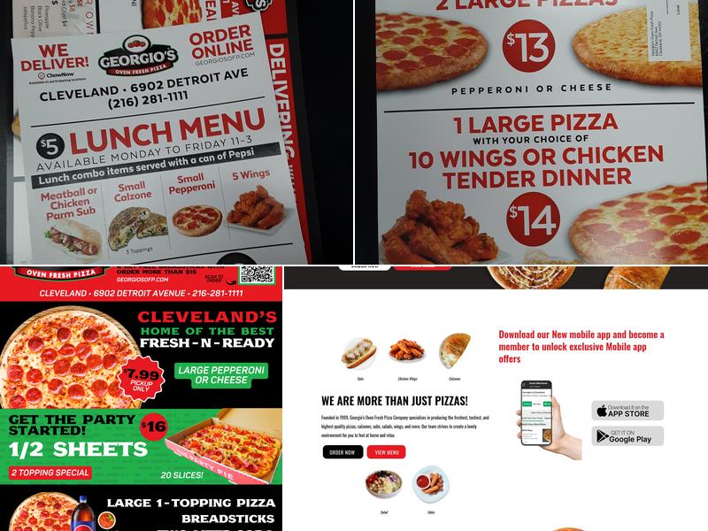 Georgio's Oven Fresh Pizza Co Menu