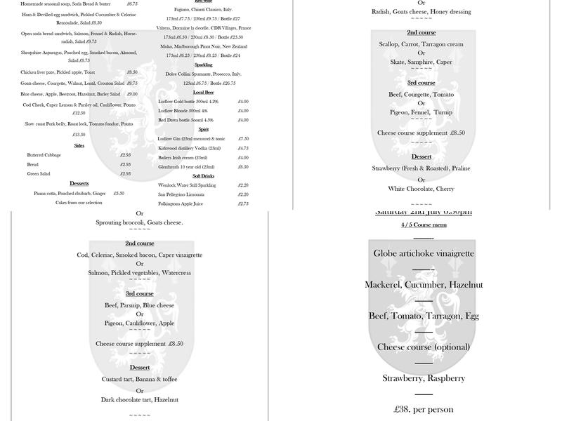 Chapter 66 Ludlow Menu