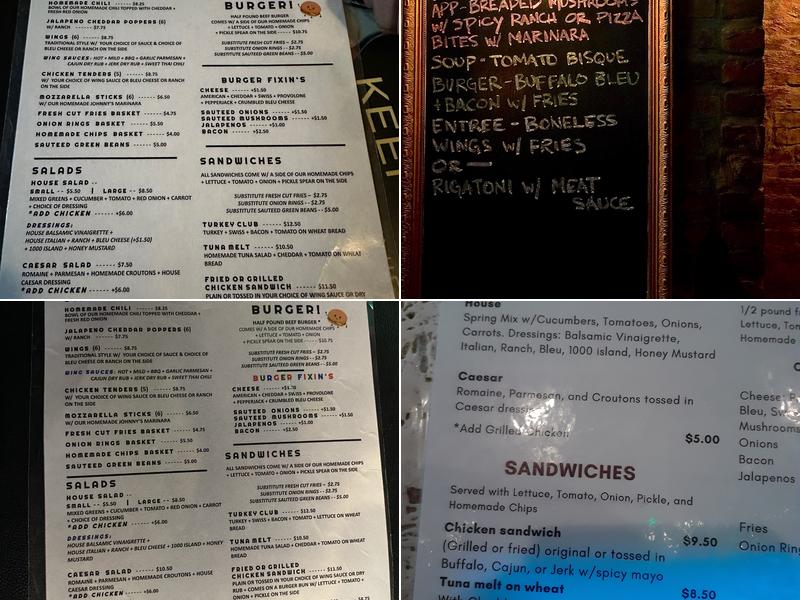 Johnny's Little Bar Menu