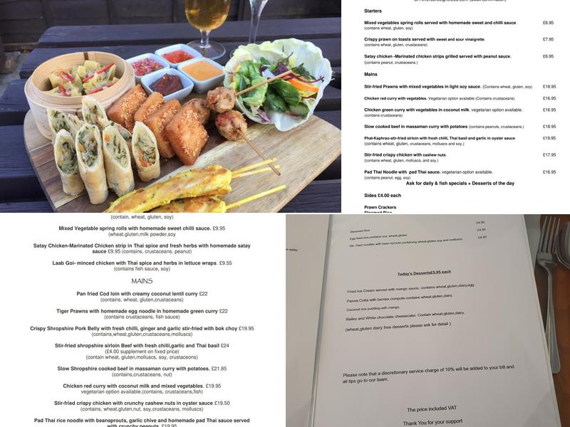 Suree's Kitchen Menu