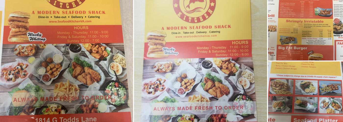 Seafood Kitchen Menu