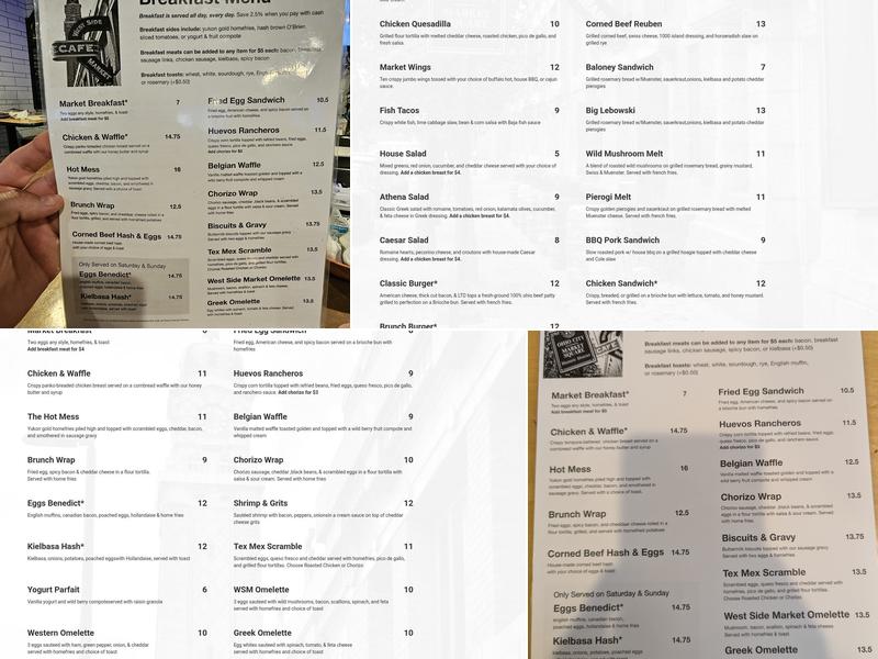 West Side Market Café Menu