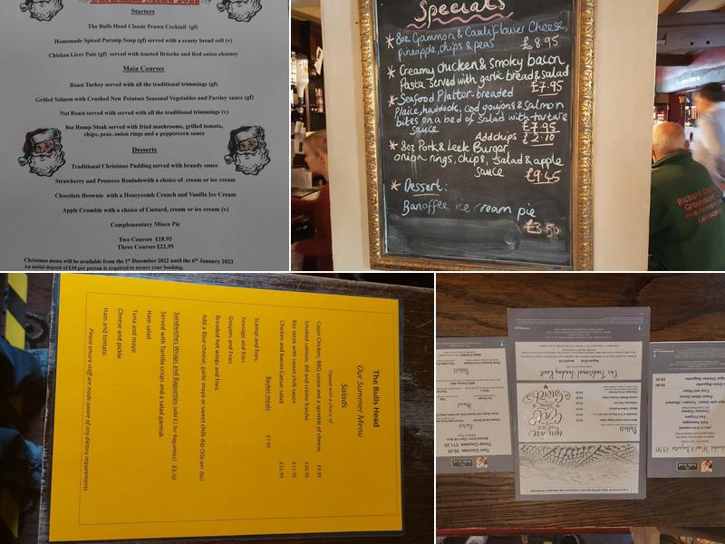 Bulls Head Menu