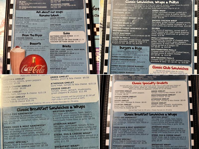 Classic Diner Menu