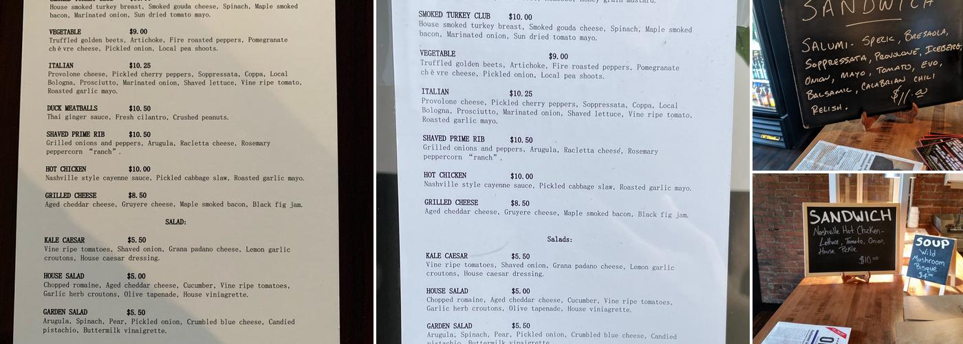 Herb'n Twine Sandwich Co. Menu