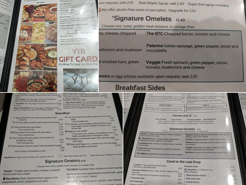 Yours Truly Playhouse Square Menu