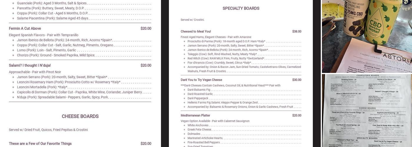 Astoria Cafe & Market Menu