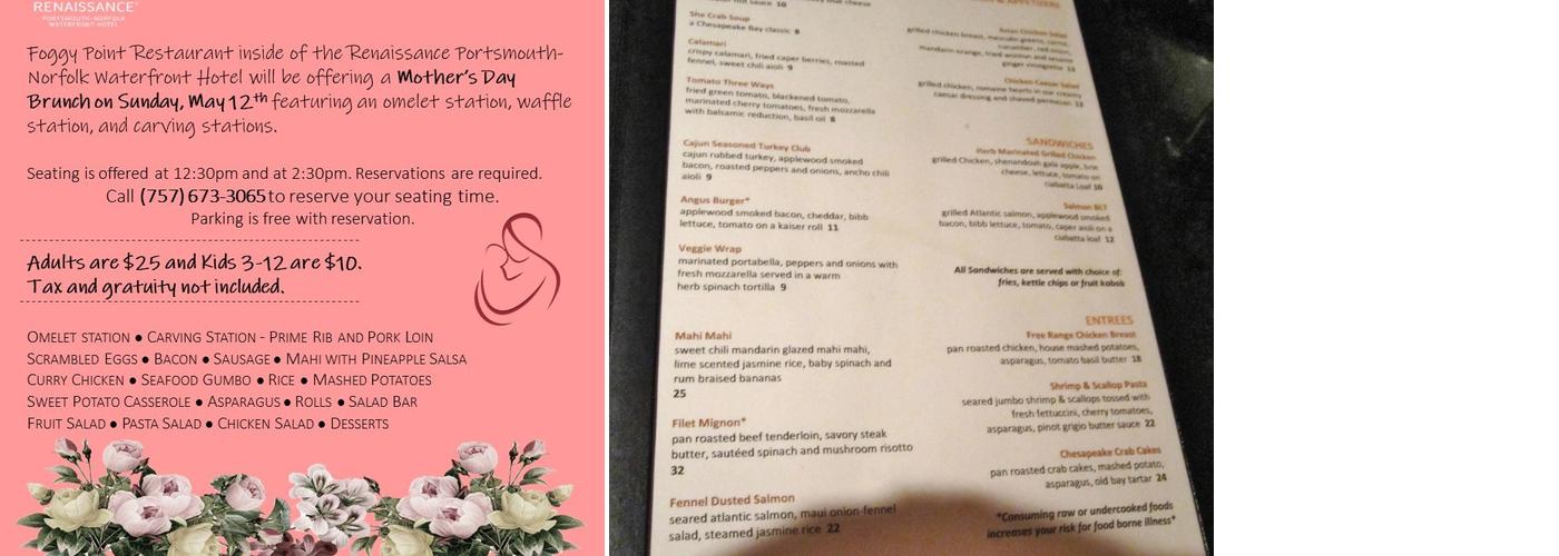 Foggy Point Bar & Grill Menu