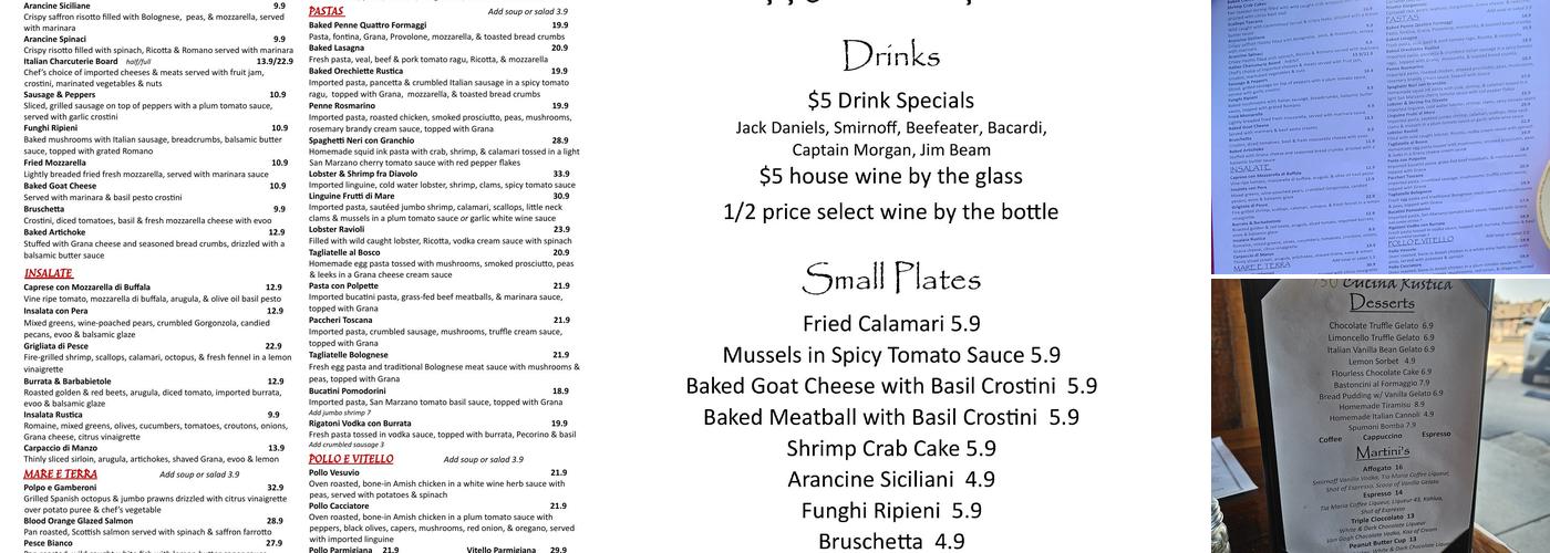750° Cucina Rustica Menu