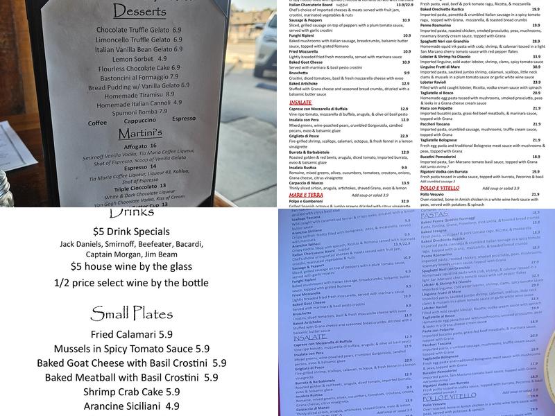 750° Cucina Rustica Menu