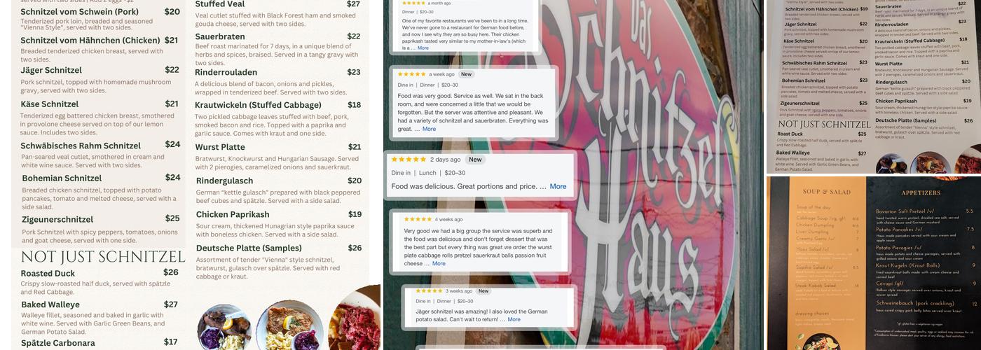 Das Schnitzel Haus Menu