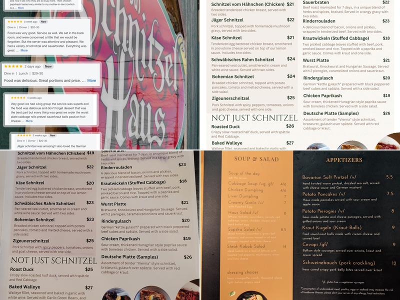 Das Schnitzel Haus Menu