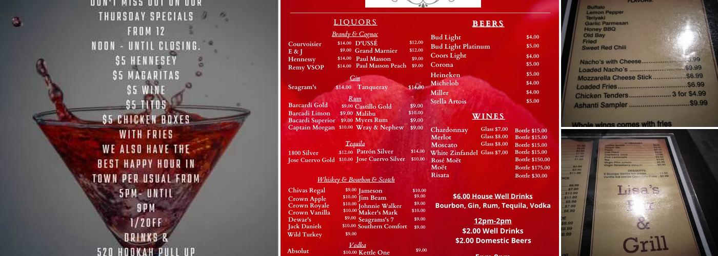 Lisa's Restaurant and Lounge Menu