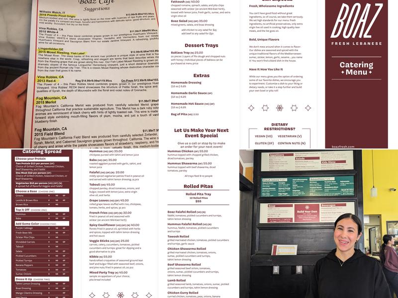 Boaz Fresh Lebanese Ohio City Menu