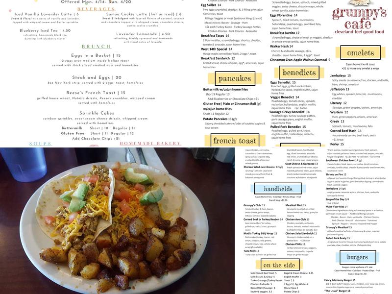 Grumpy's Cafe Menu