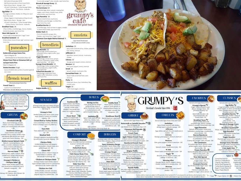 Grumpy's Cafe Menu