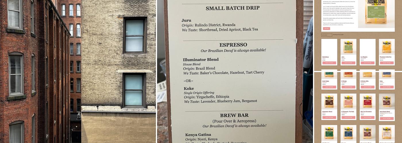 Rising Star Coffee Roasters Menu