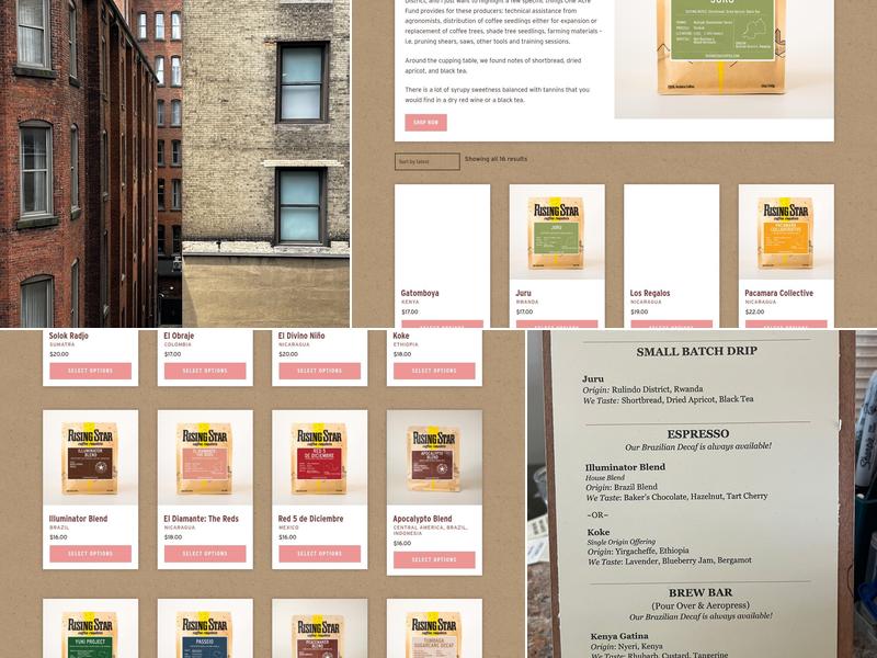 Rising Star Coffee Roasters Menu
