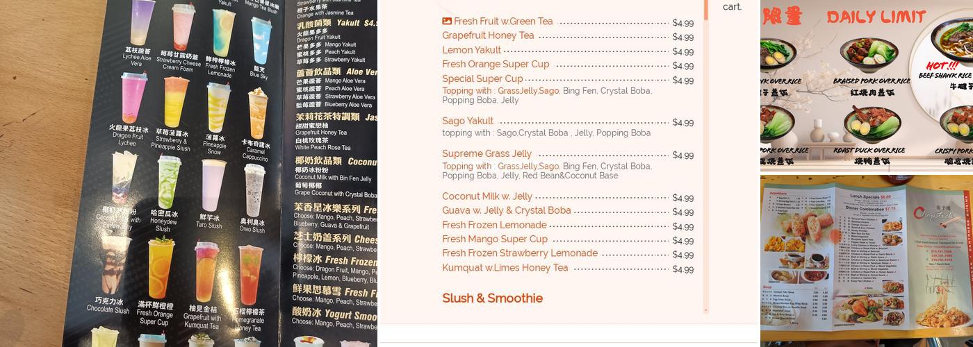 Chopstick Chinese Restaurant Menu