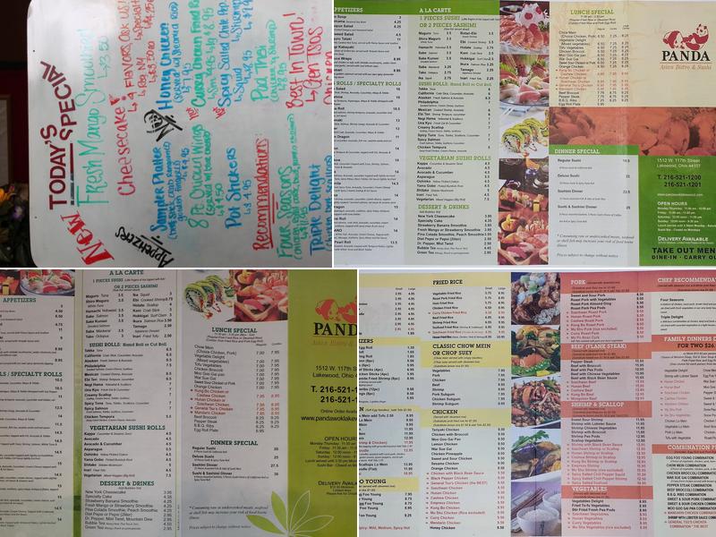 Panda Wok Asian Cuisine Menu